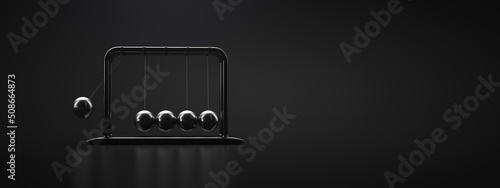 Photography Newton's pendulum is active. Abstract design element