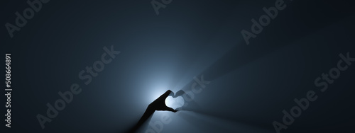 Hand gesture of love, support, approval and respect.