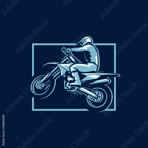 motocross motorbike sport illustration vector