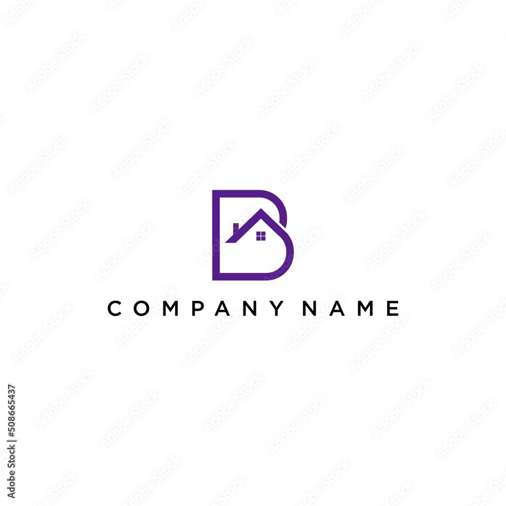 creative letter b logo, home house real estate vector creative letter b logo, home house real estate vector