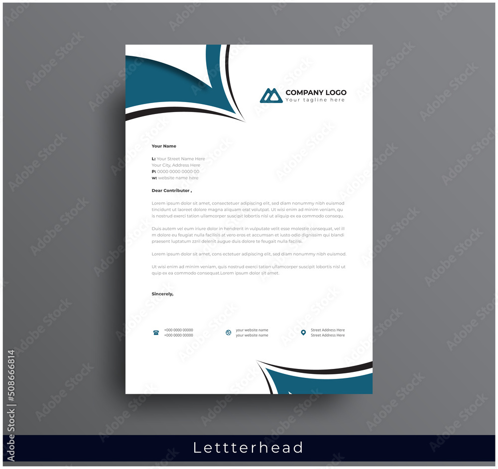 Modern Creative & Clean business style letterhead bundle of your corporate project design.set to print with vector & illustration. corporate letterhead bundle.