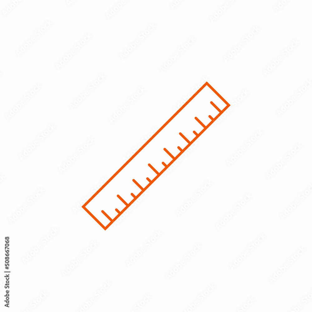 measure ruler line icon. length icon vector illustration on white background measure ruler line icon. length icon vector illustration on white background