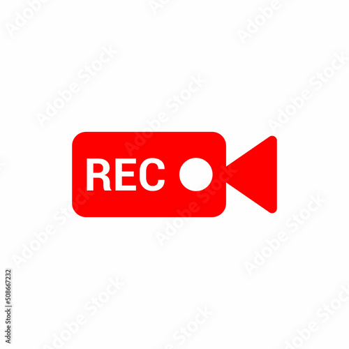 Recording sign button icon vector illustration