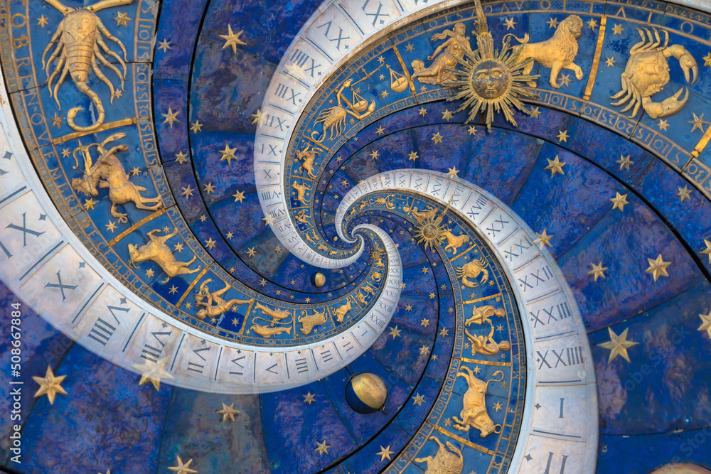 Fototapeta premium Abstract old conceptual background on mysticism, astrology, fantasy