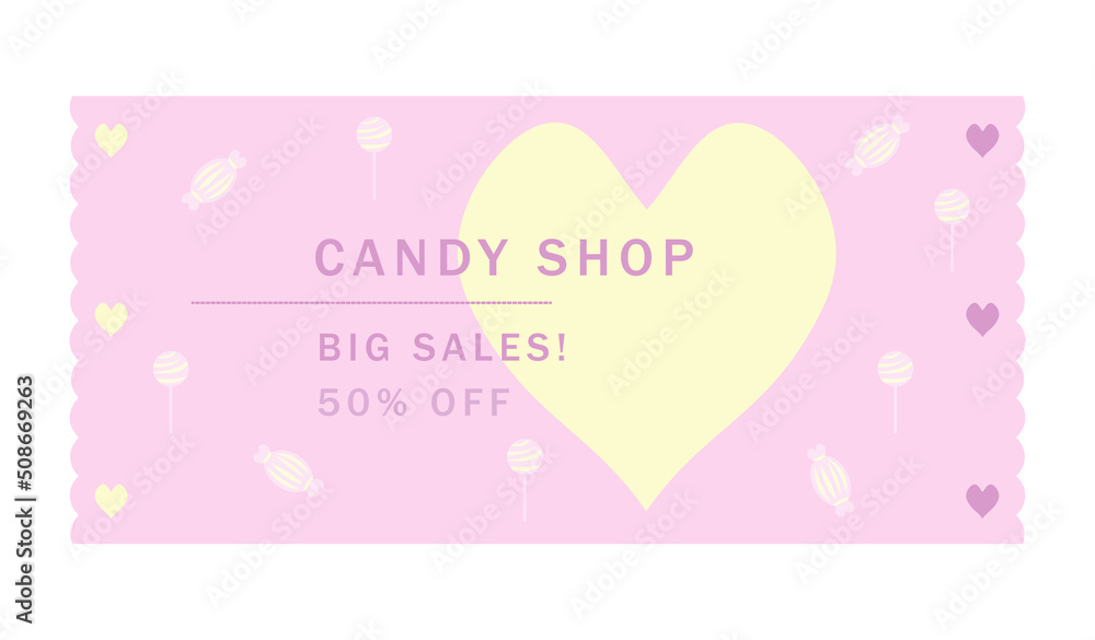 Banner for candy shop, template