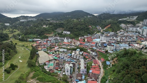 General Landscape View of the Brinchang District Within the Cameron Highlands Area of Malaysia