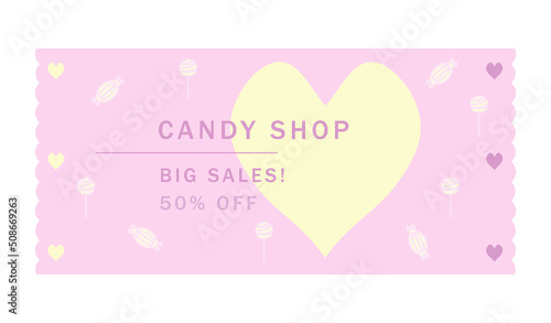 Banner for candy shop, template © O.M-lova
