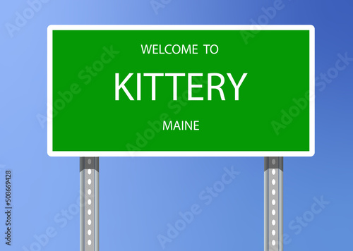 Vector Signage-Welcome to Kittery, Maine photo