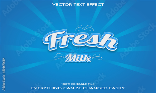 Fresh milk text design template
