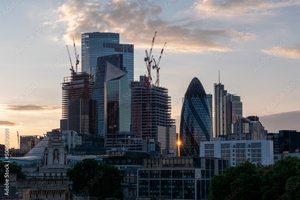 Fototapeta premium City of London and the Gherkin skyline