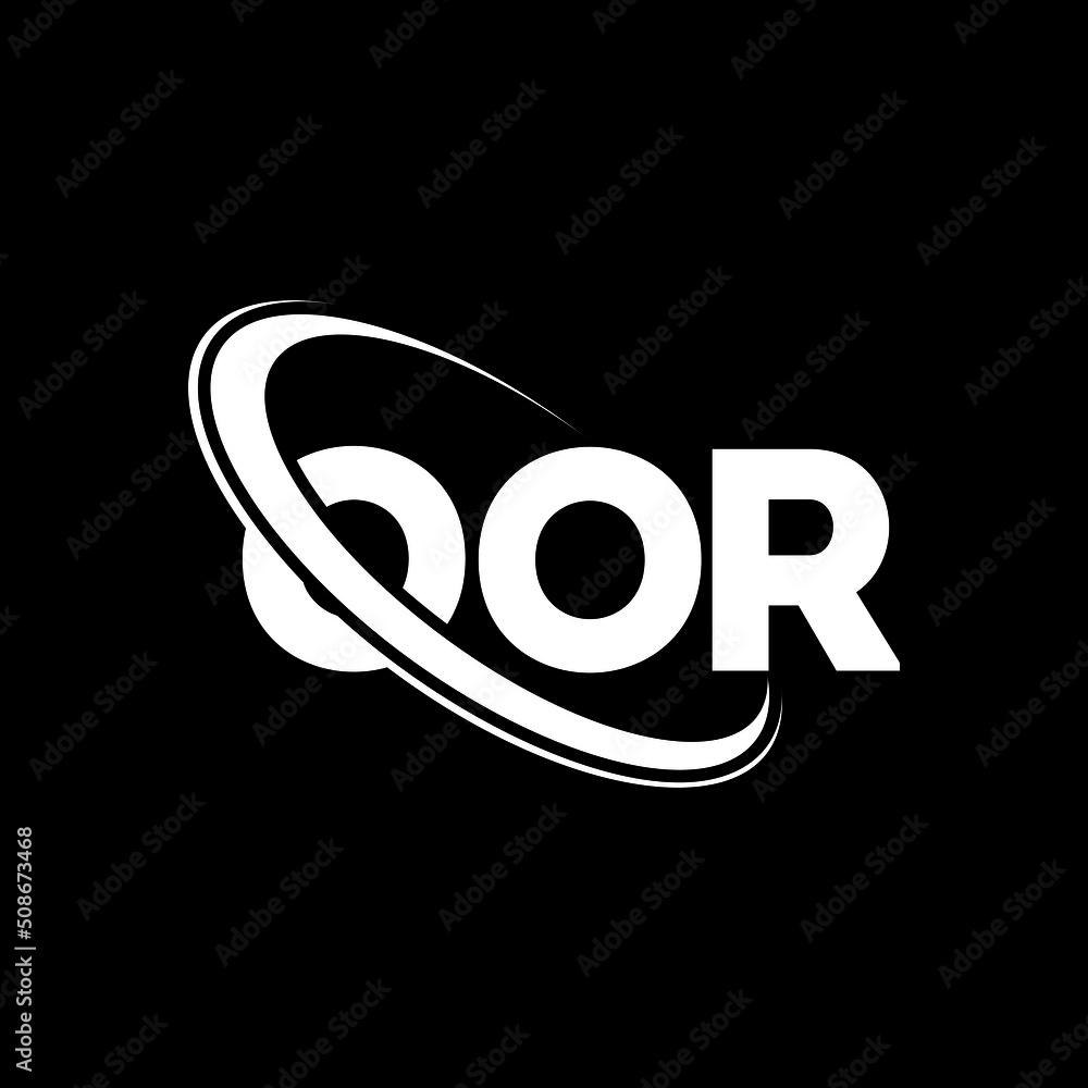 OOR logo. OOR letter. OOR letter logo design. Initials OOR logo linked