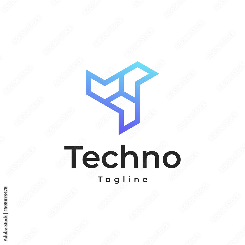 technology modern gradient colorful logo technology modern gradient colorful logo