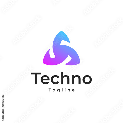 technology modern gradient colorful logo