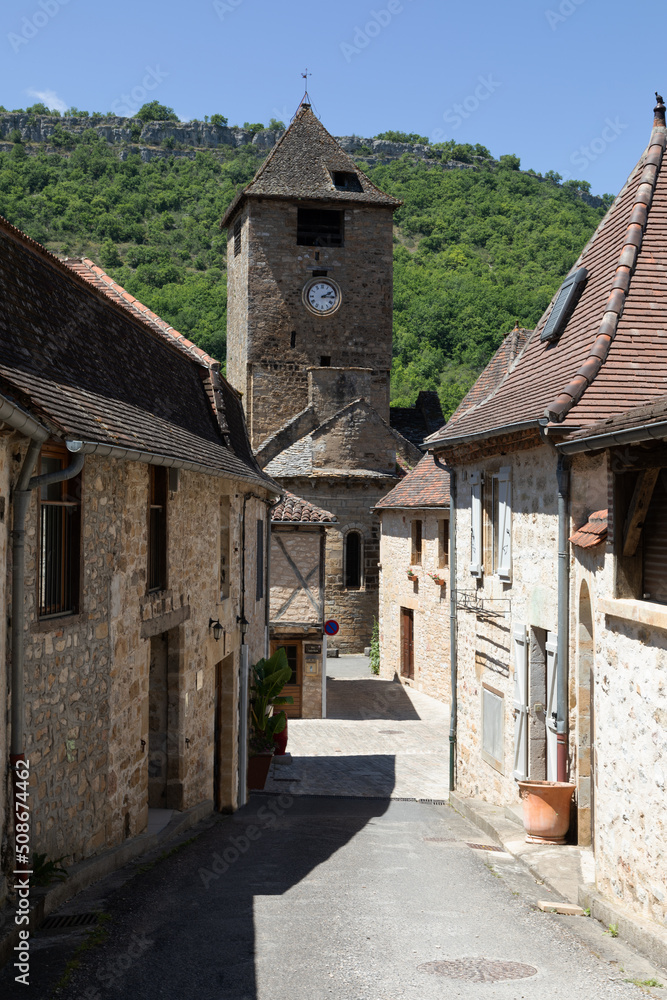 Architecture dans le village d'Autoire dans le Lot - région Occitanie