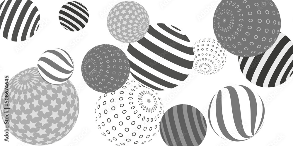 Retro 3d illustration abstract balls, great design for any purposes. Modern cover concept. Vector modern banner. Background wall design. Retro 3d illustration abstract balls, great design for any purposes. Modern cover concept. Vector modern banner. Background wall design.