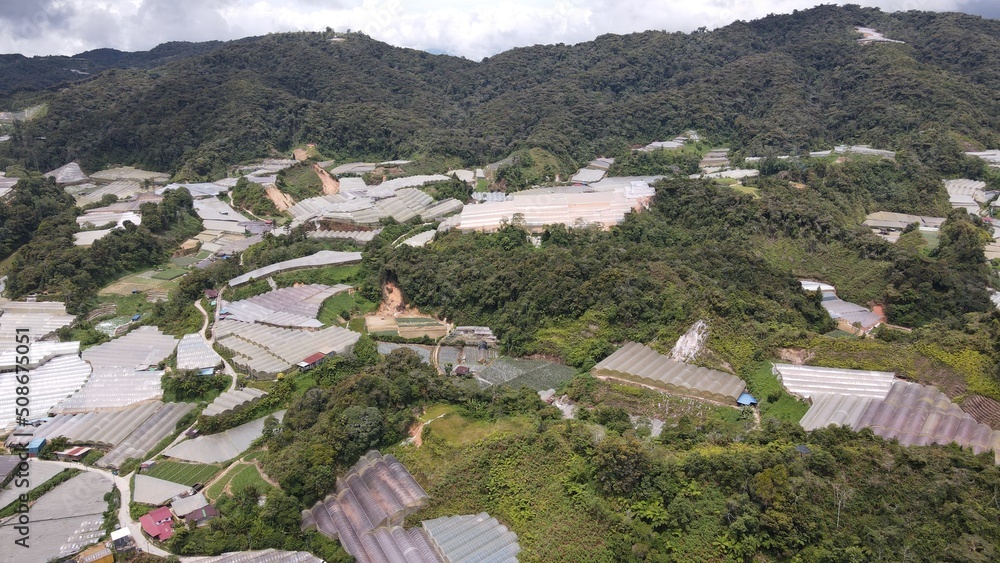 General Landscape View of the Brinchang District Within the Cameron Highlands Area of Malaysia General Landscape View of the Brinchang District Within the Cameron Highlands Area of Malaysia