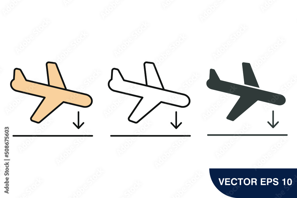 arrival icons symbol vector elements for infographic web arrival icons symbol vector elements for infographic web