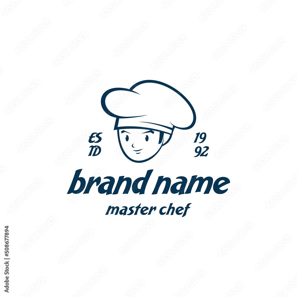 Chef restaurant logo design vector illustration Chef restaurant logo design vector illustration
