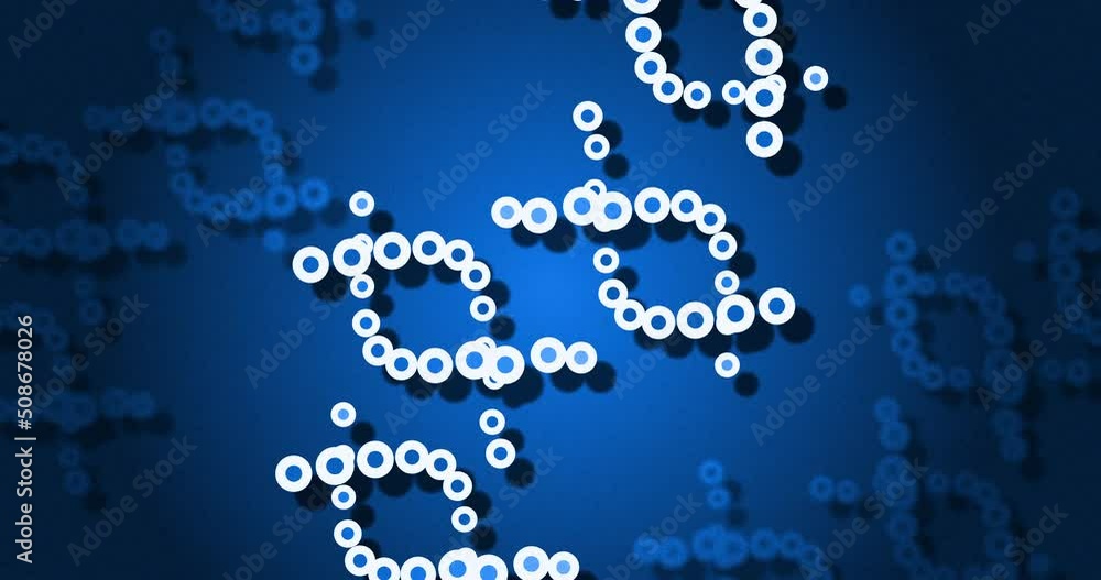 Animation of dna strands on blue background Animation of dna strands on blue background