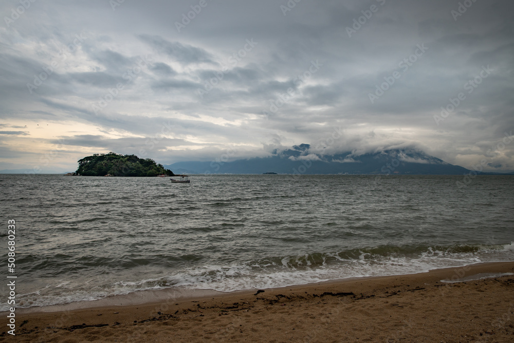 Fototapeta premium beach and sea of Florianopolis Brazil