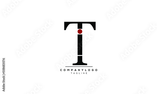 Alphabet letters Initials Monogram logo TI, TI INITIAL, TI letter
