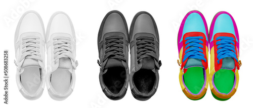 Wallpaper Mural Three sports shoes of the same model and different colors. Torontodigital.ca