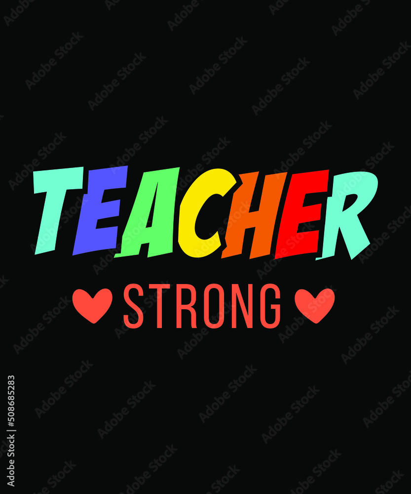 Back to school teacher  typography logo T-shirt design
