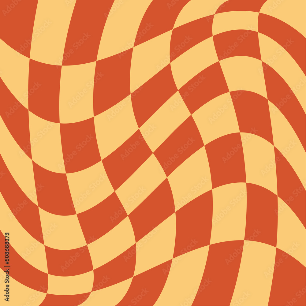 1970 Wavy Swirl Seamless Pattern in Orange and Pink Colors. Seventies Style, Groovy Background 1970 Wavy Swirl Seamless Pattern in Orange and Pink Colors. Seventies Style, Groovy Background