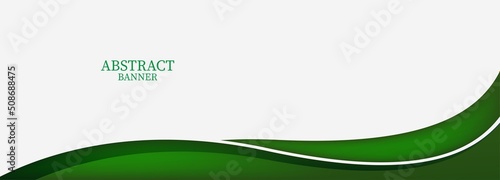 green wave banner template design