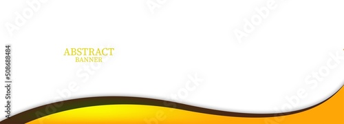 yellow wave banner template design