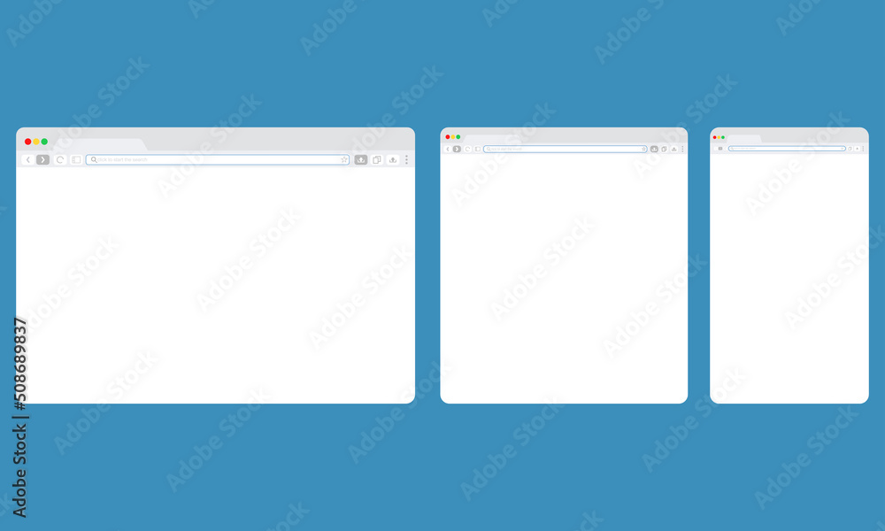 Search bar. Internet web page. Vector browser. Flat window page. - obrazy, fototapety, plakaty 