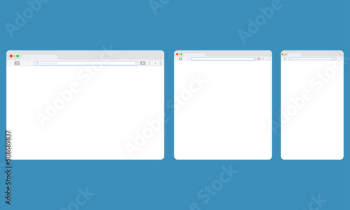 Search bar. Internet web page. Vector browser. Flat window page.
