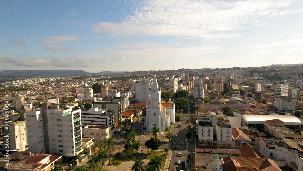 Aerial images of the city of Patos de Minas	