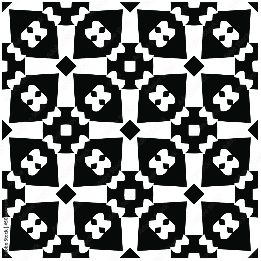 Abstract background with black and white pattern. Unique geometric vector swatch. Perfect for site backdrop, wrapping paper, wallpaper, textile and surface design. 