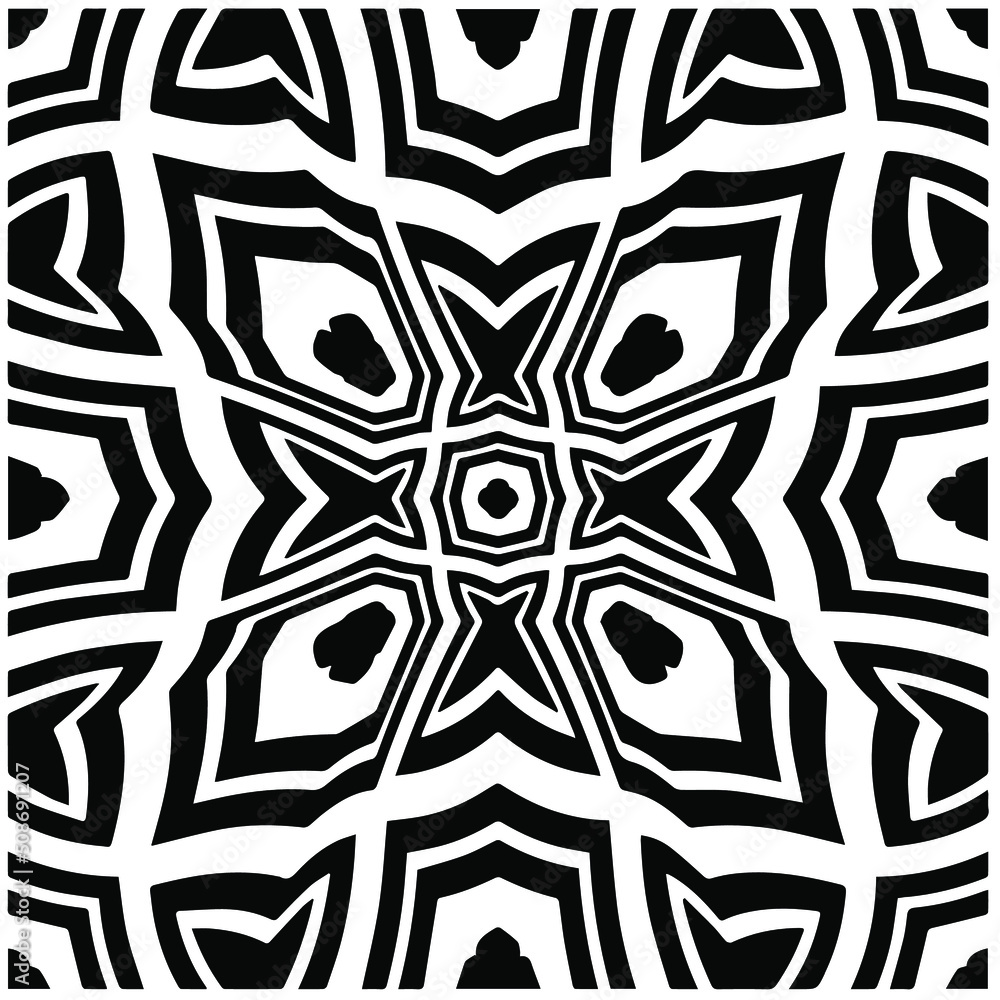 Abstract background with black and white mandala. Unique geometric vector swatch. Perfect for site backdrop, wrapping paper, wallpaper, textile and surface design.
Abstract background with black and white mandala. Unique geometric vector swatch. Perfect for site backdrop, wrapping paper, wallpaper, textile and surface design.