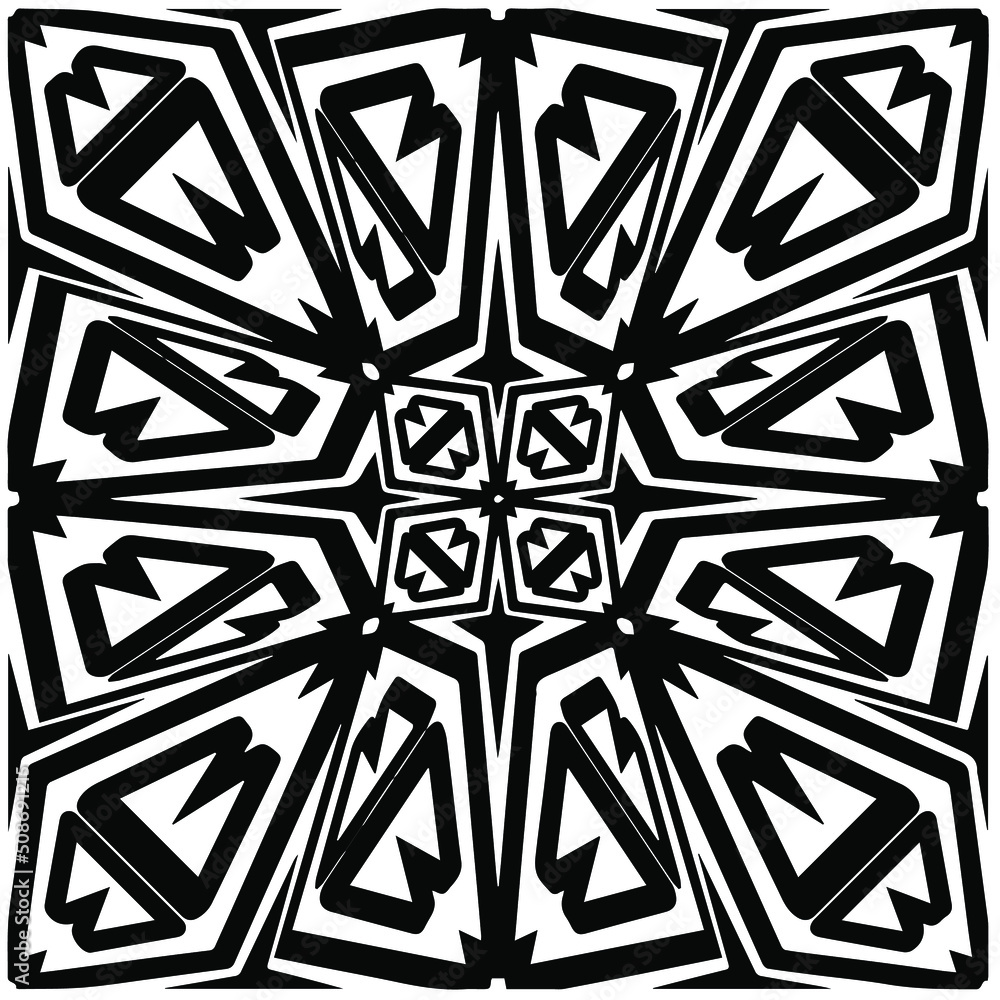 Abstract background with black and white mandala. Unique geometric vector swatch. Perfect for site backdrop, wrapping paper, wallpaper, textile and surface design.
Abstract background with black and white mandala. Unique geometric vector swatch. Perfect for site backdrop, wrapping paper, wallpaper, textile and surface design.