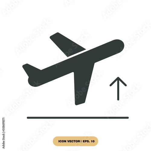 departure icons  symbol vector elements for infographic web