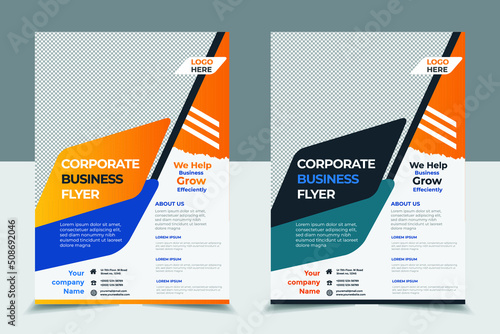 Corporate business flyer template design. (ID: 508692046)