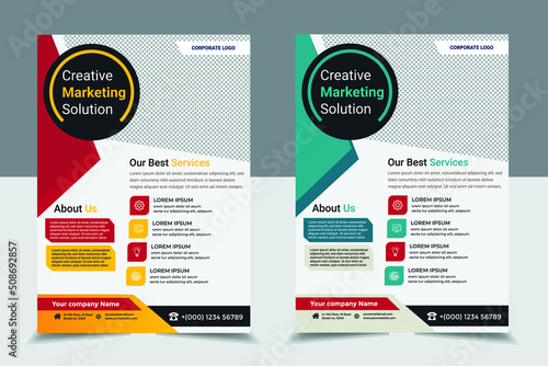 Corporate business flyer design and digital marketing template. (ID: 508692857)