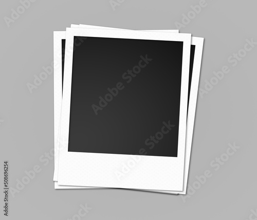 blank photo frame, polaroid set 