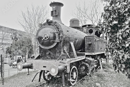 historical haydarpasa and black train photo