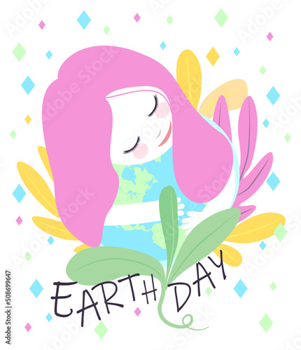 Earth day illustration.  Vector concepts for graphic and web design  business presentation  marketing and print material.