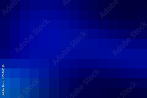 Gradient background from dark blue squares. Geometric blue halftone texture for presentation, magazines, fliers, annual reports, posters and business cards