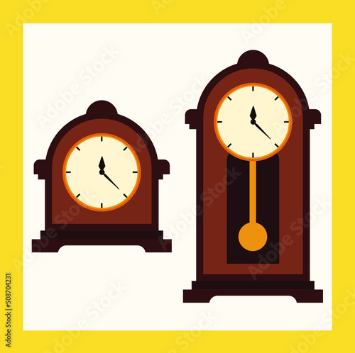 Vector de colección de reloj antiguo minimalista