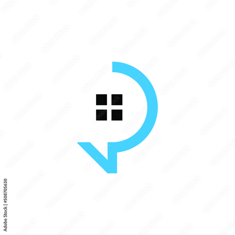 Obraz premium home and chat logo