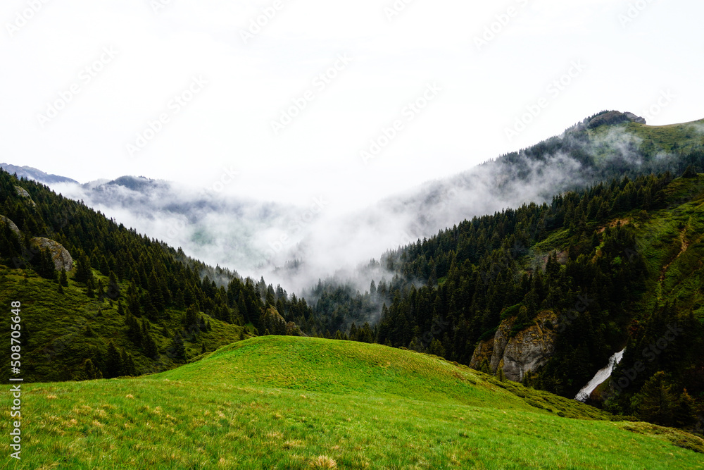 landscape in the mountains,  Tigaile Valley, Ciucas Mountains, Romania 