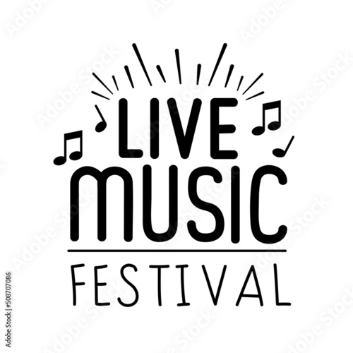 live music festival lettering