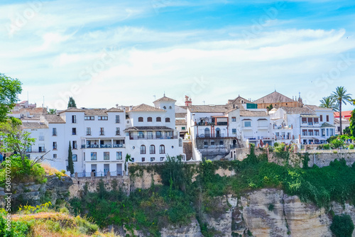 View of the old city on the rocks. Ronda, Spain.