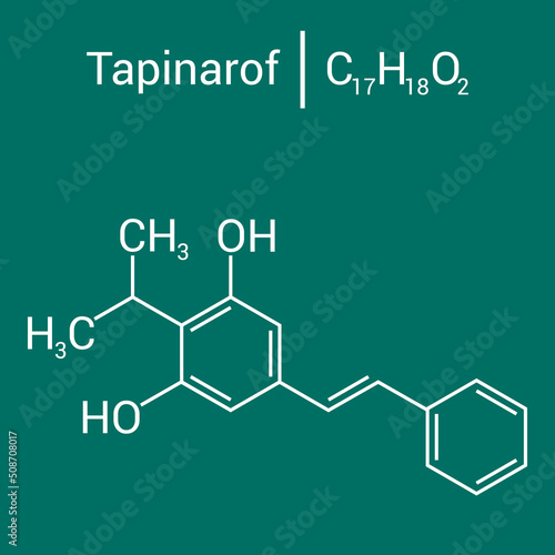 chemical structure of Benvitimod or tapinarof (C17H18O2)