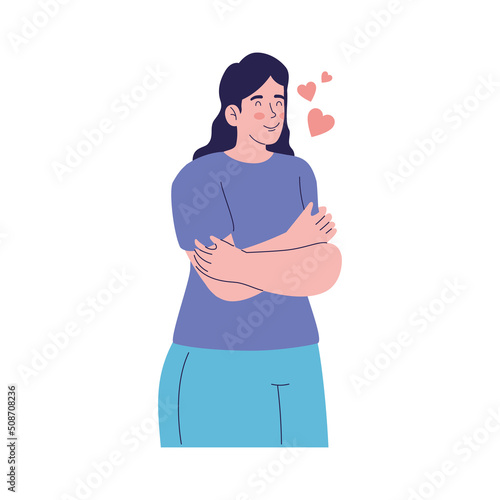 girl with hearts